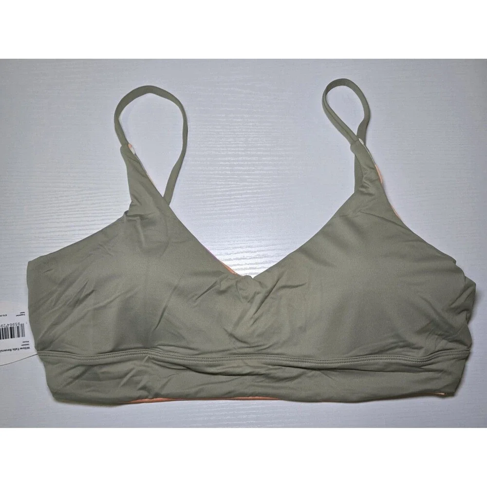NWT PrAna Women's Size Medium Bikini Top Willow Falls/ Reversible Quick Drying